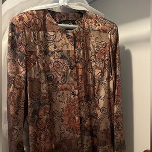 Paisley Button-Up Jacket